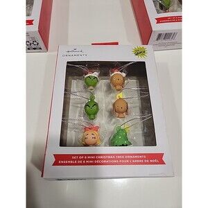 Hallmark Dr. Seuss “The Grinch” Set Of 6 Mini Christmas Holiday Ornaments NIP